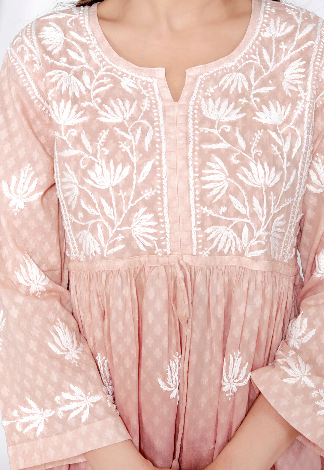 Shireen Cotton Chikankari Gown