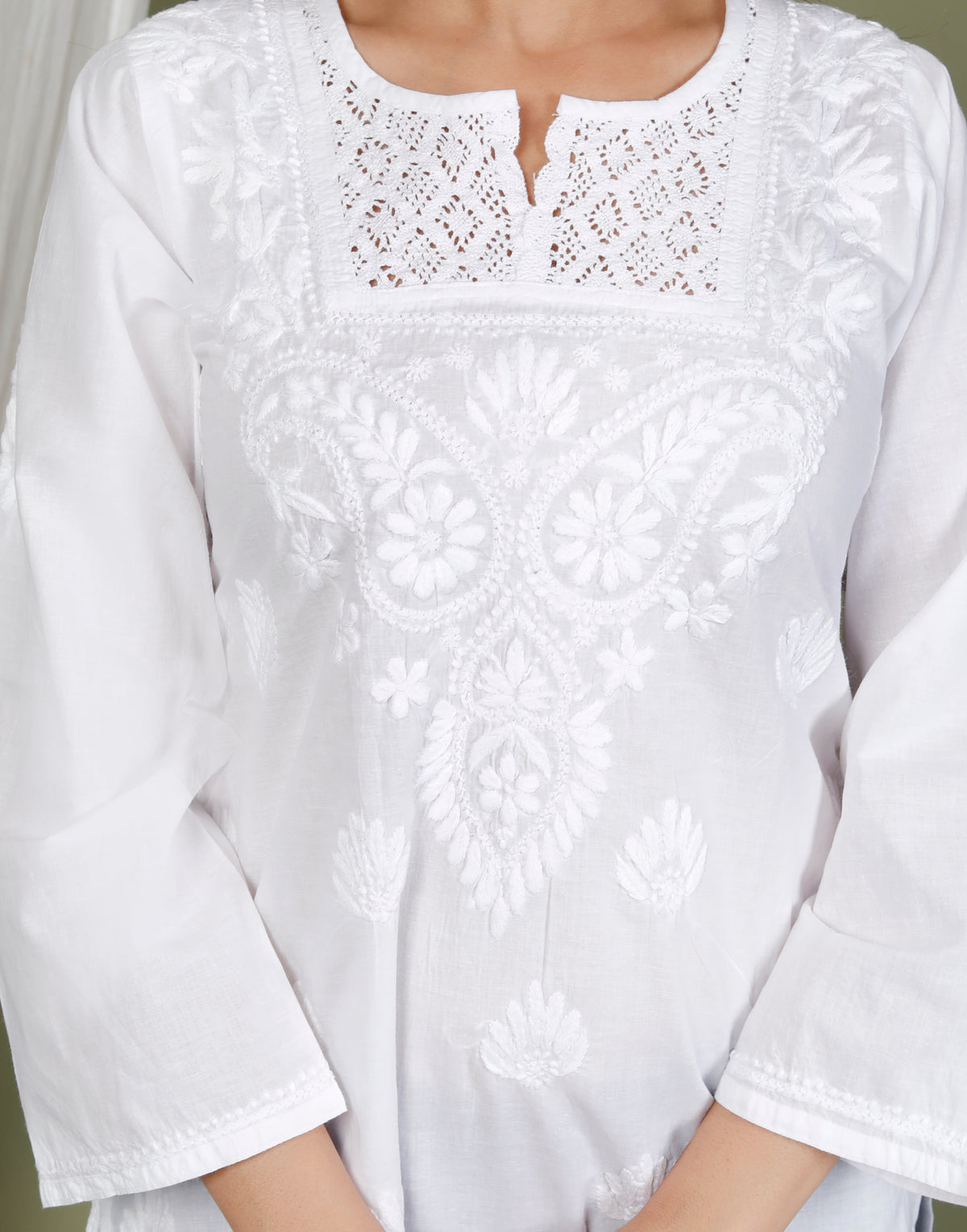 MASABA COTTON SHORT KURTI WHITE