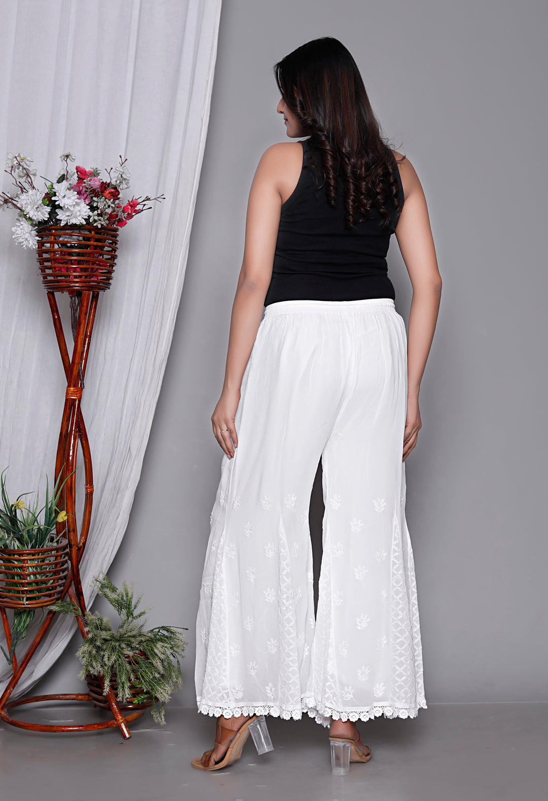 Georgette Chikankari Palazo