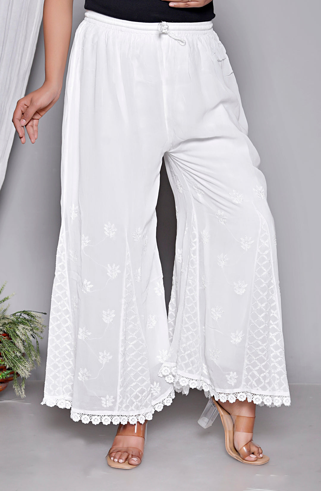 Georgette Chikankari Palazo