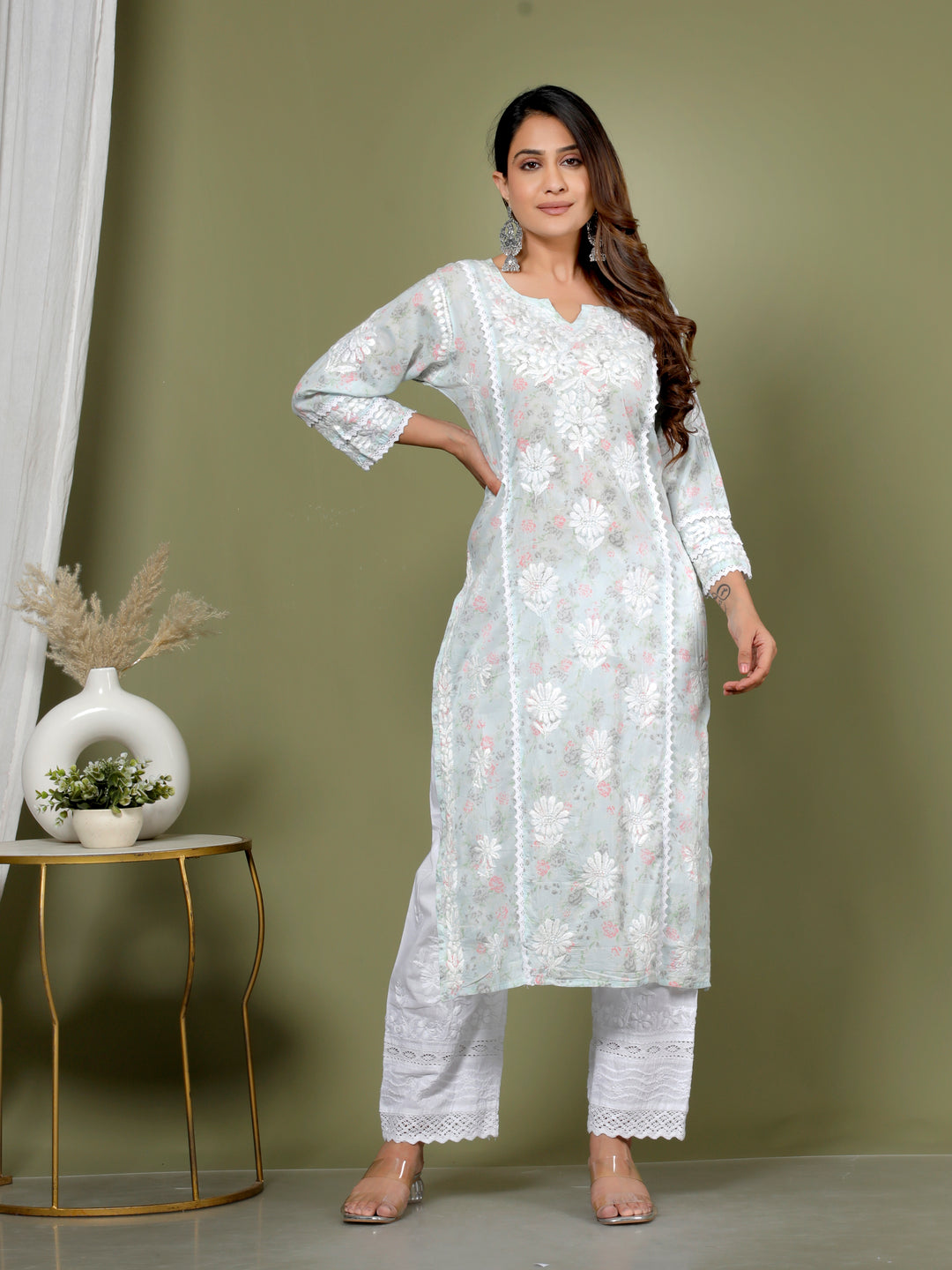 SUHAANA MUL COTTON PRINTED LONG KURTI