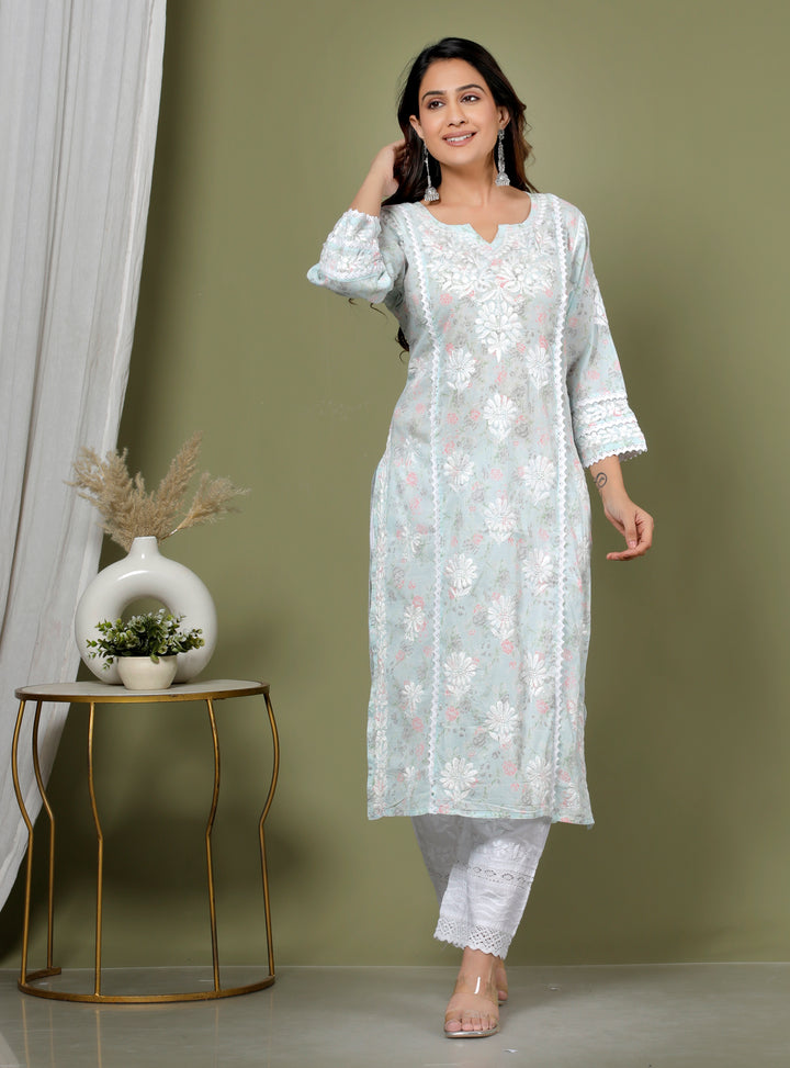 SUHAANA MUL COTTON PRINTED LONG KURTI