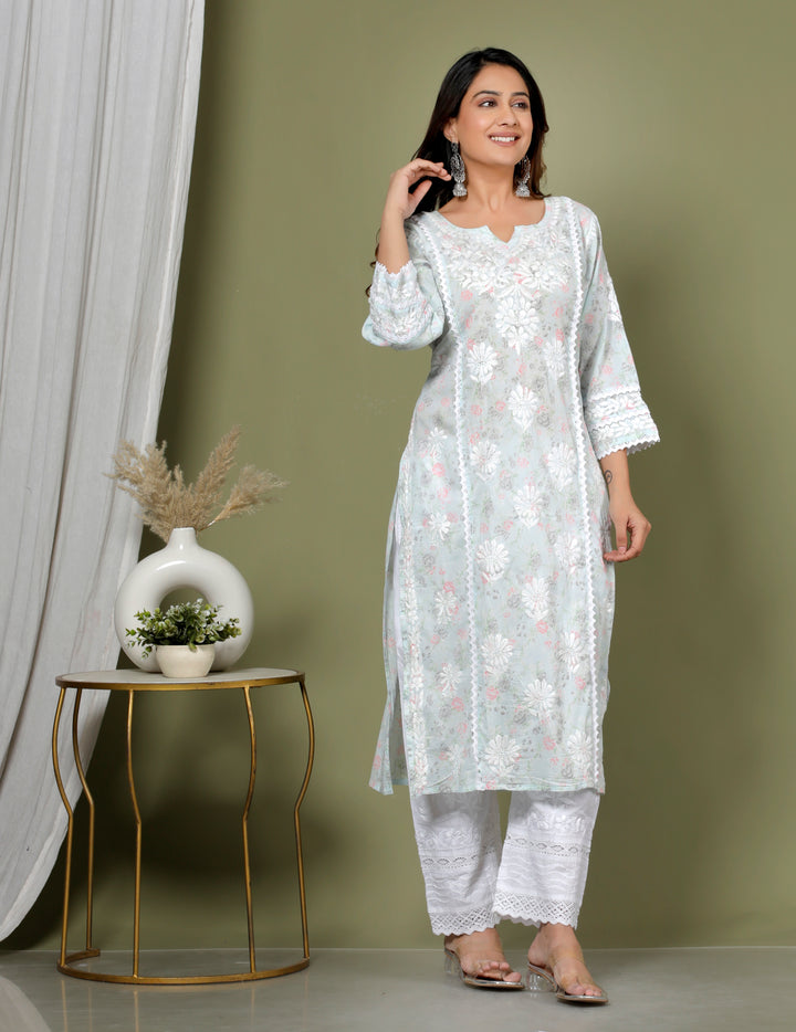 SUHAANA MUL COTTON PRINTED LONG KURTI