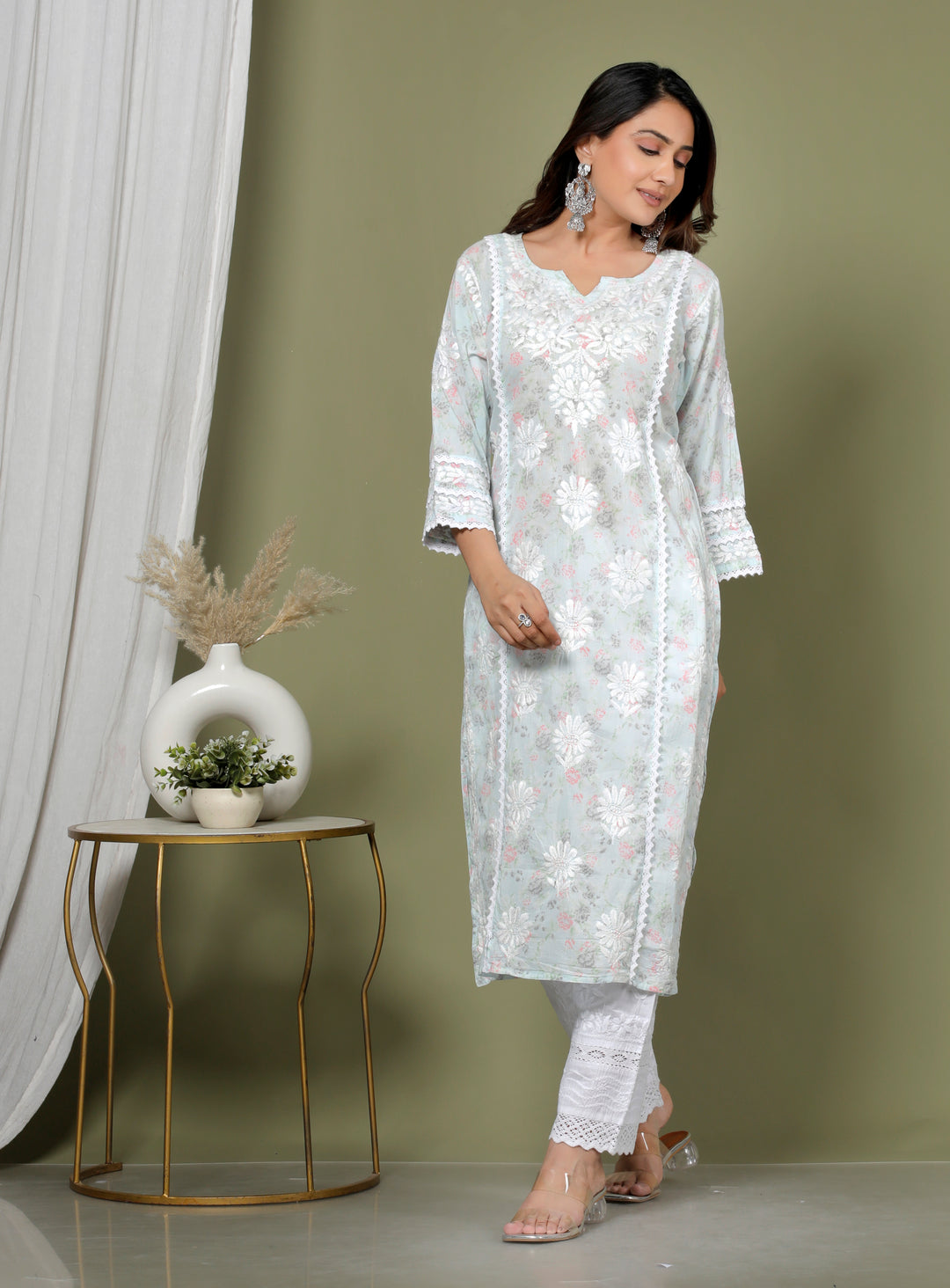 SUHAANA MUL COTTON PRINTED LONG KURTI