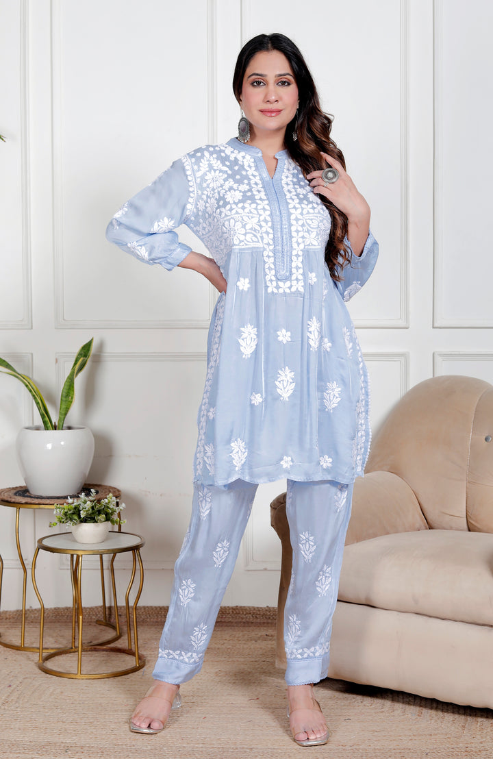 Ameena modal satin Co-ord Set