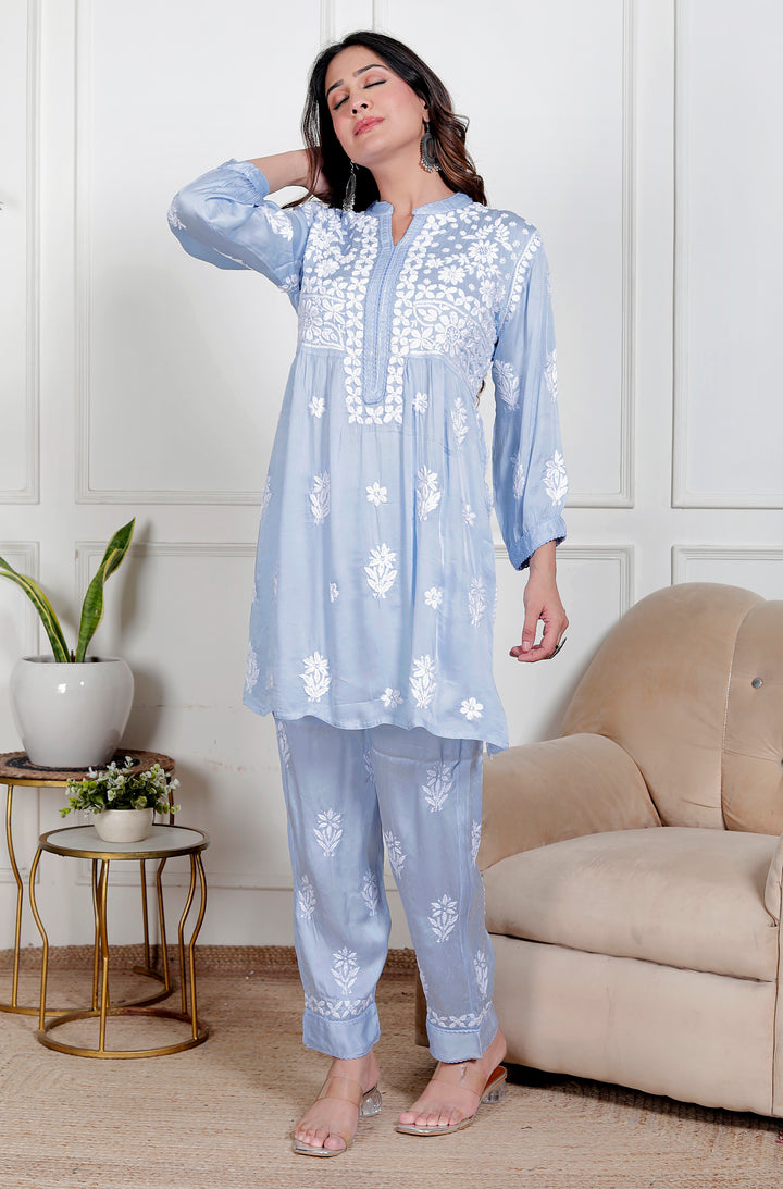 Ameena modal satin Co-ord Set