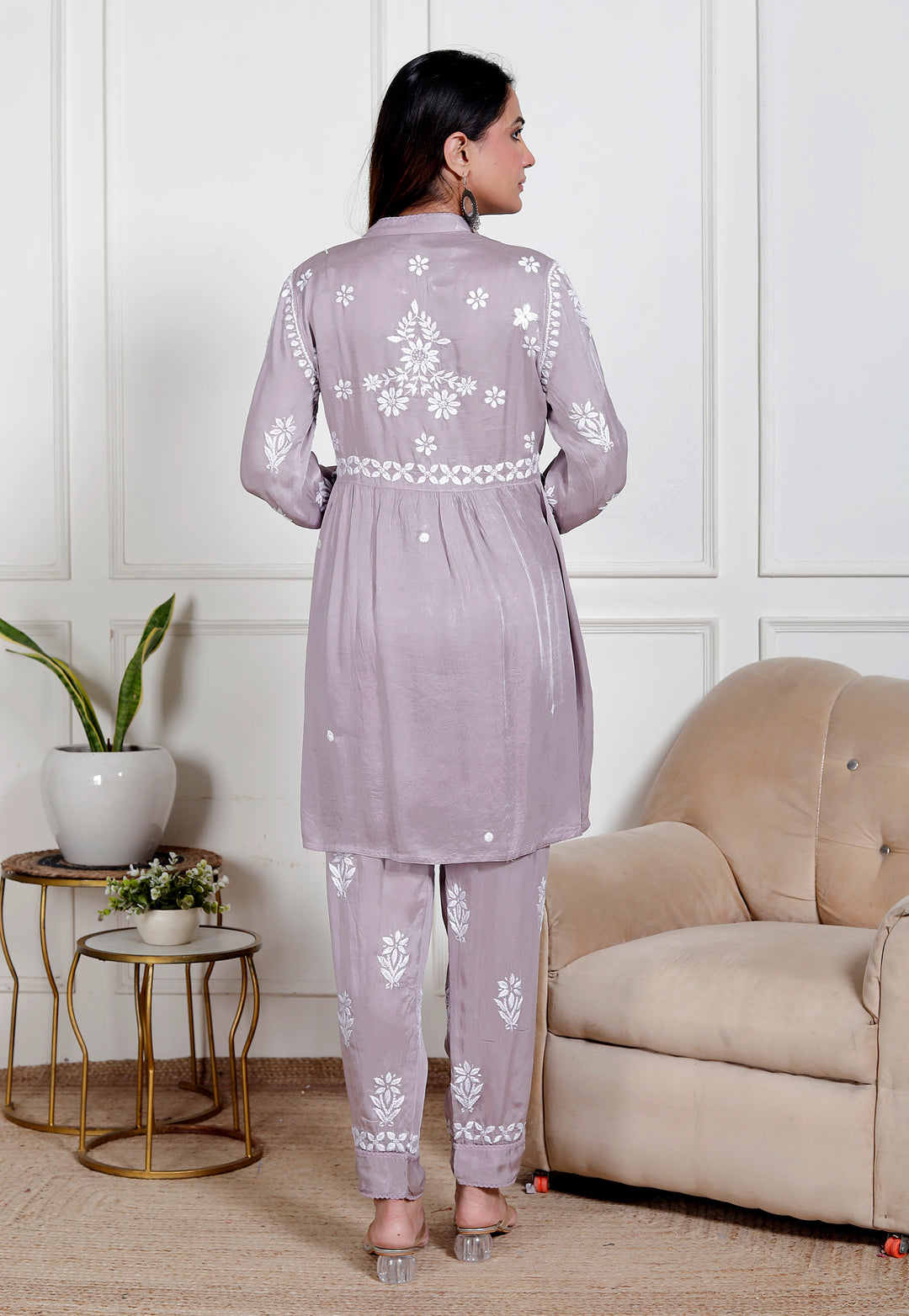 Ameena modal satin Co-ord Set