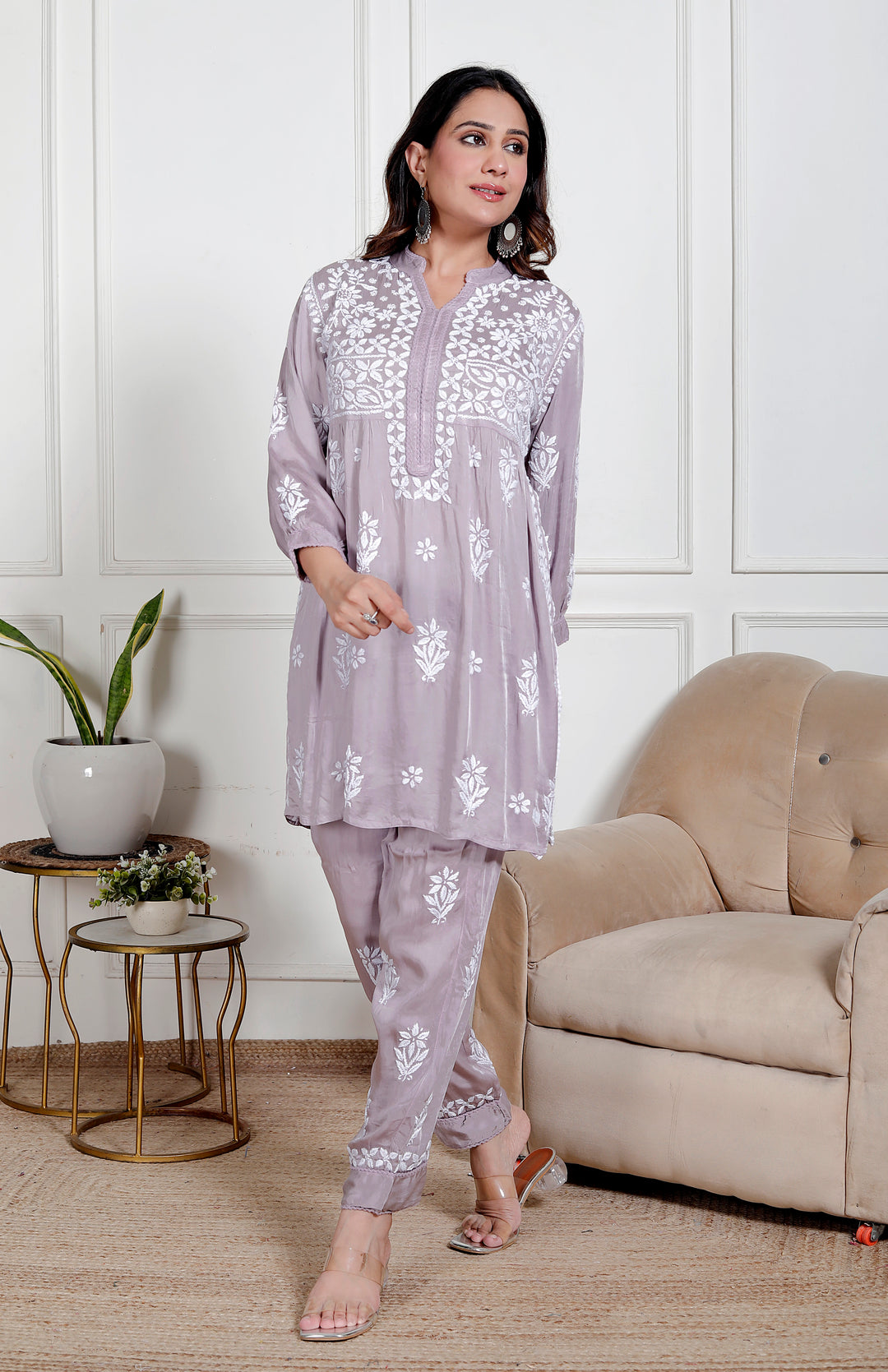 Ameena modal satin Co-ord Set