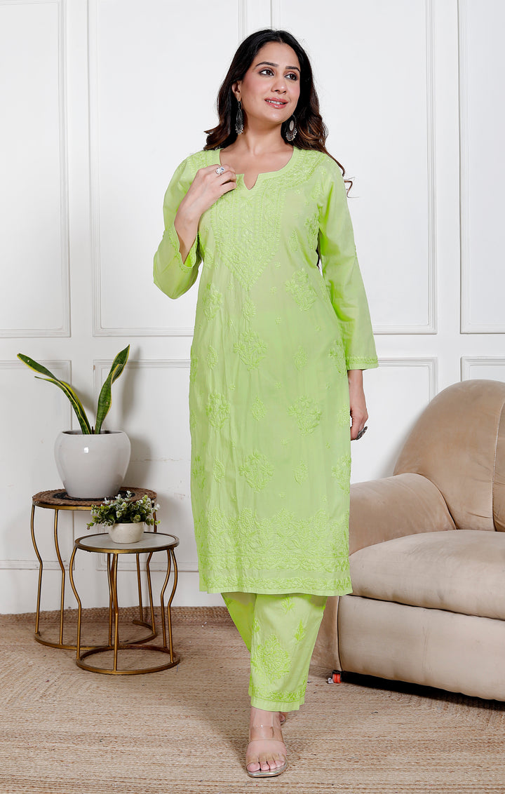 Soha Cotton chikankari co-ord set