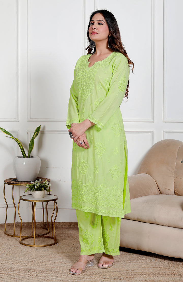 Soha Cotton chikankari co-ord set
