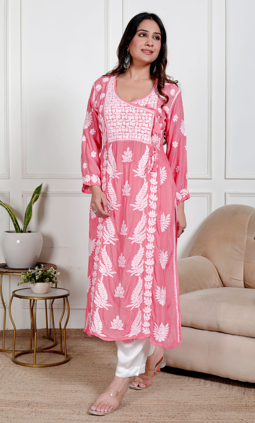 Aasira Muslin Chikankari Angarkha