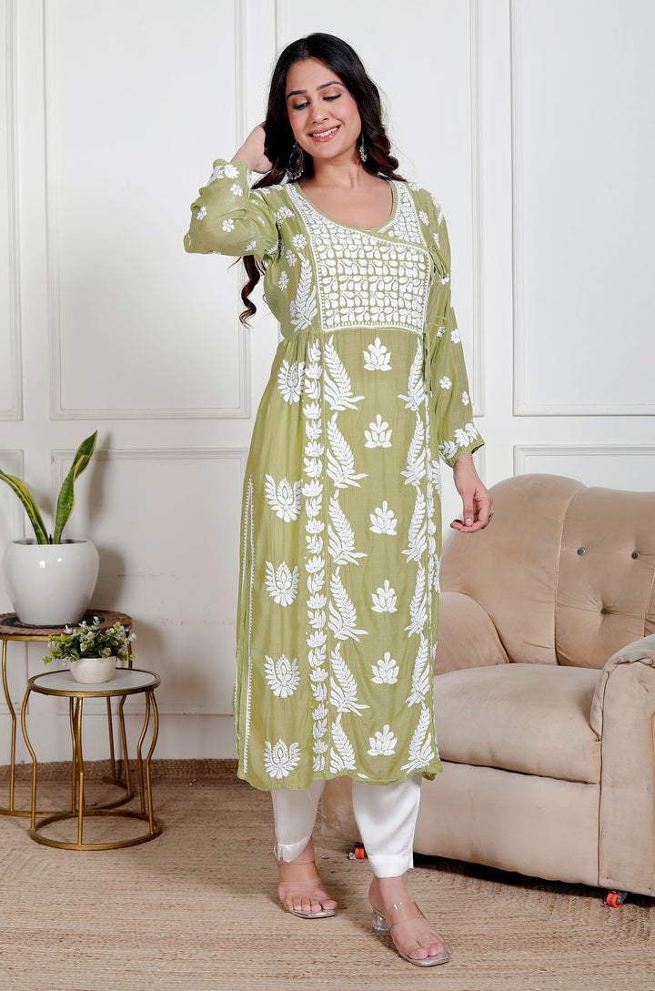 Aasira Muslin Chikankari Angarkha