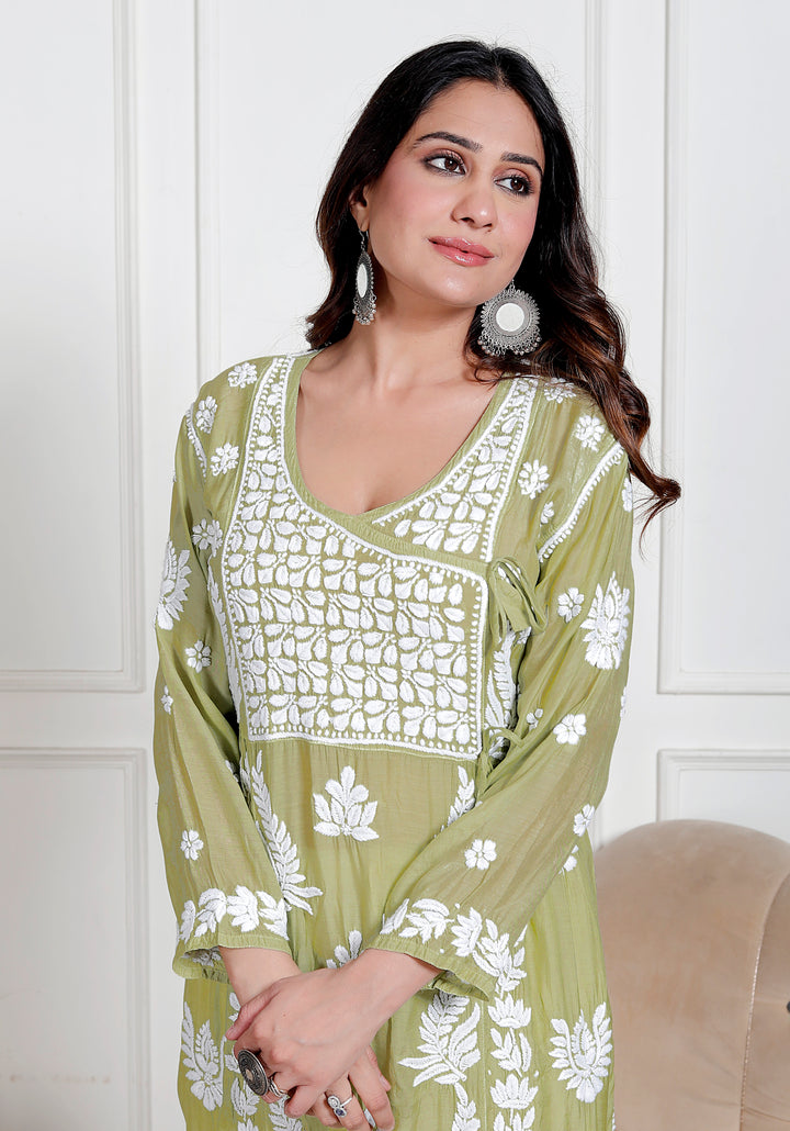 Aasira Muslin Chikankari Angarkha