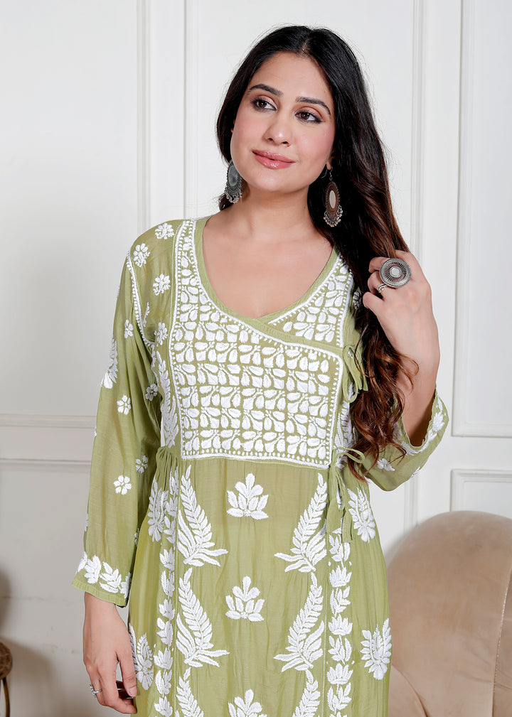Aasira Muslin Chikankari Angarkha