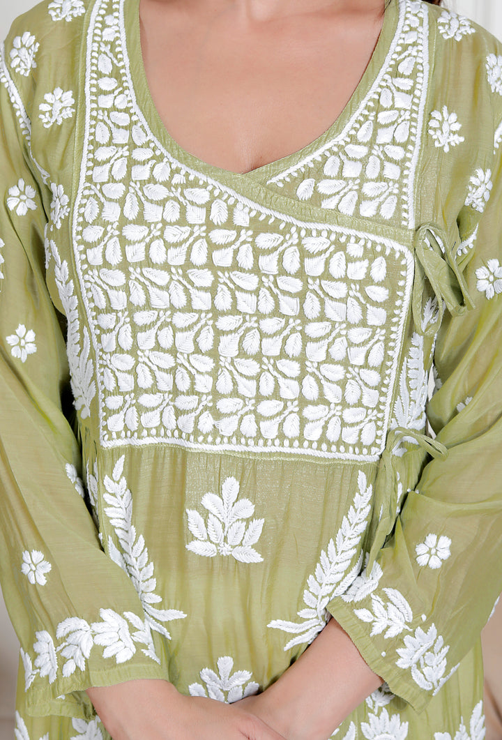 Aasira Muslin Chikankari Angarkha