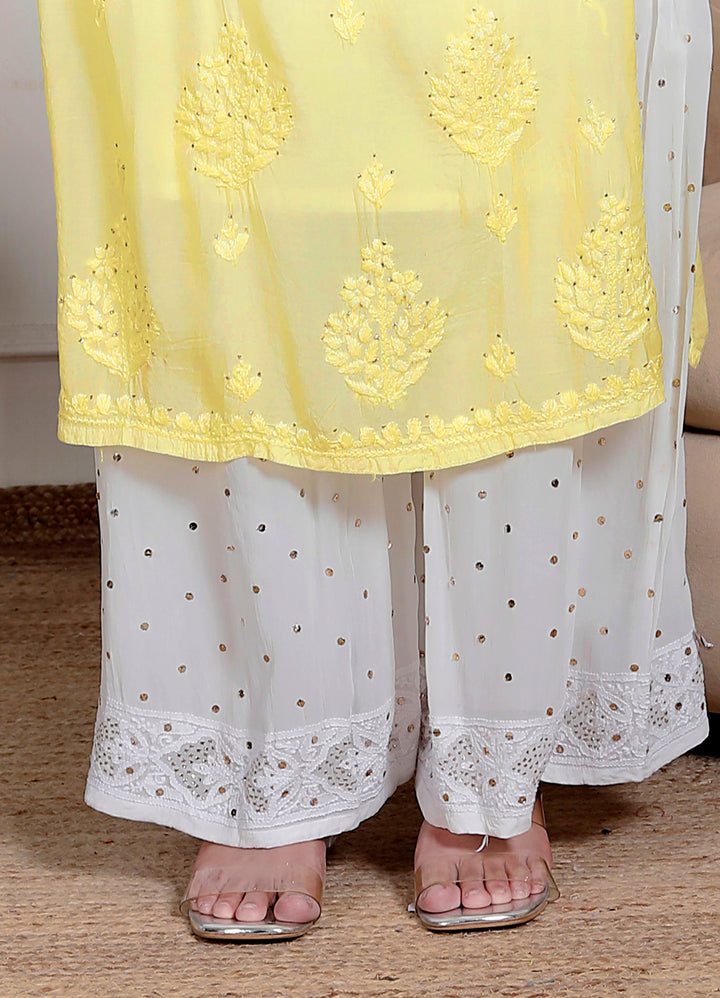 Nusrat Muslin Chikankari Long Kurti