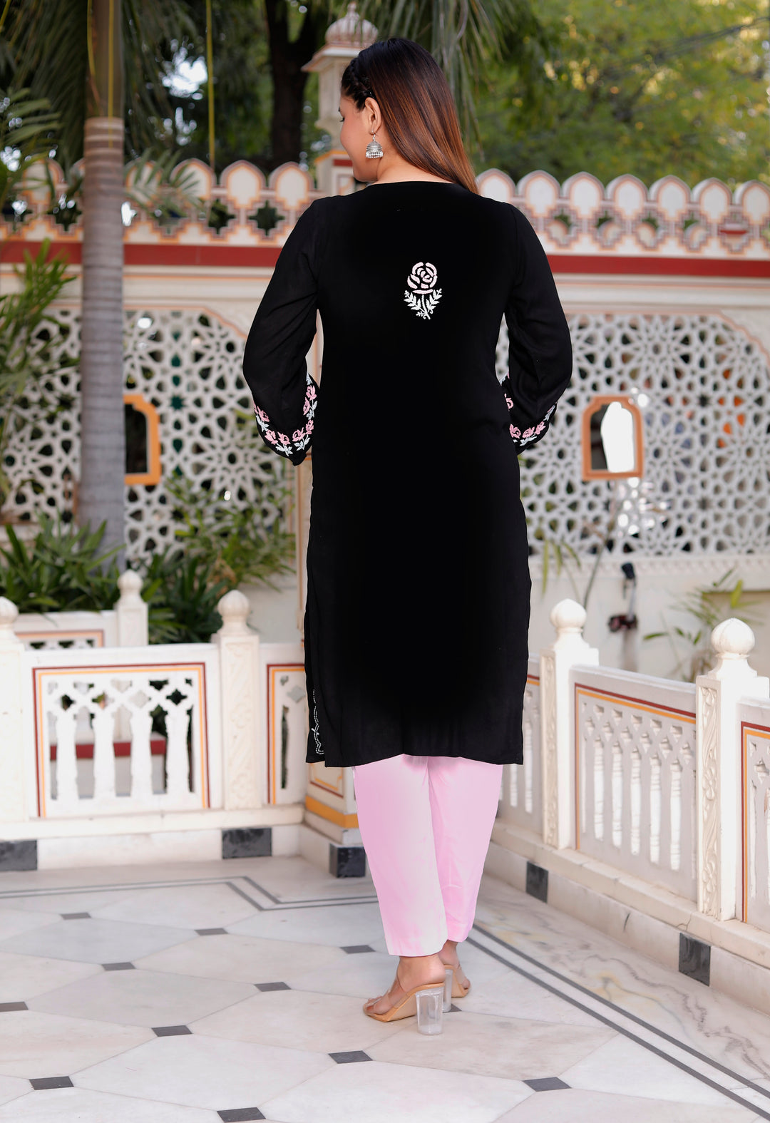 Delnaz Rayon Chikankari Kurti