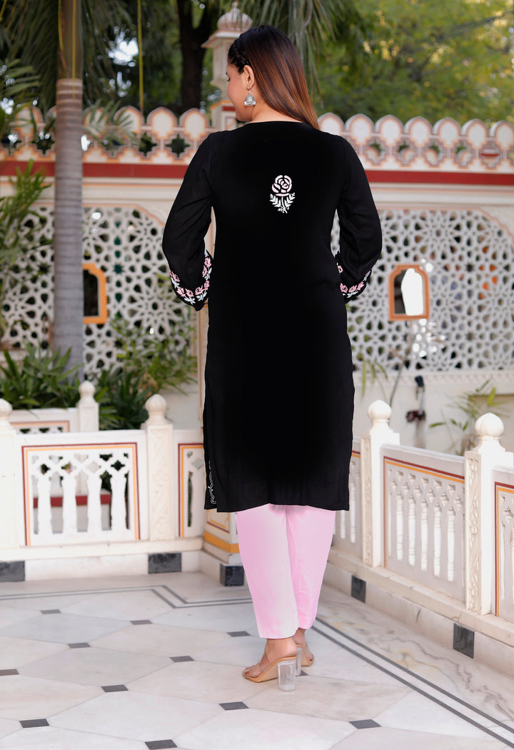 Delnaz Rayon Chikankari Kurti