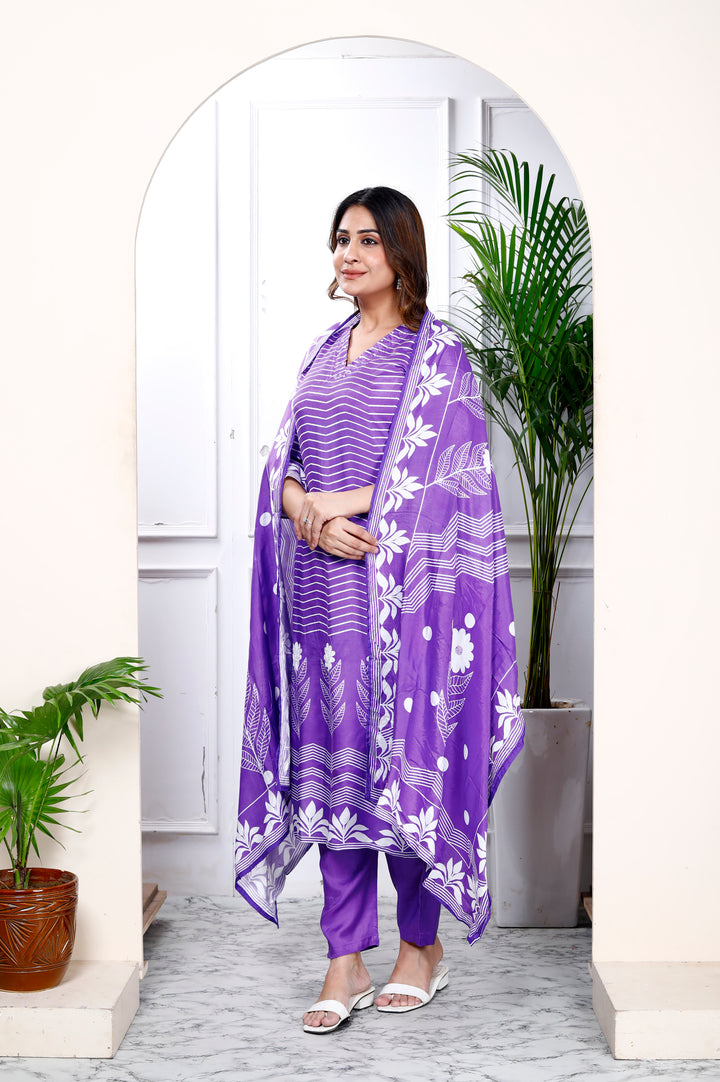 PRISHA PRINTED MUSLIN DUPATTA SET