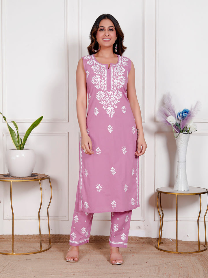 Sakina Cotton Chikankari Co-ord Set