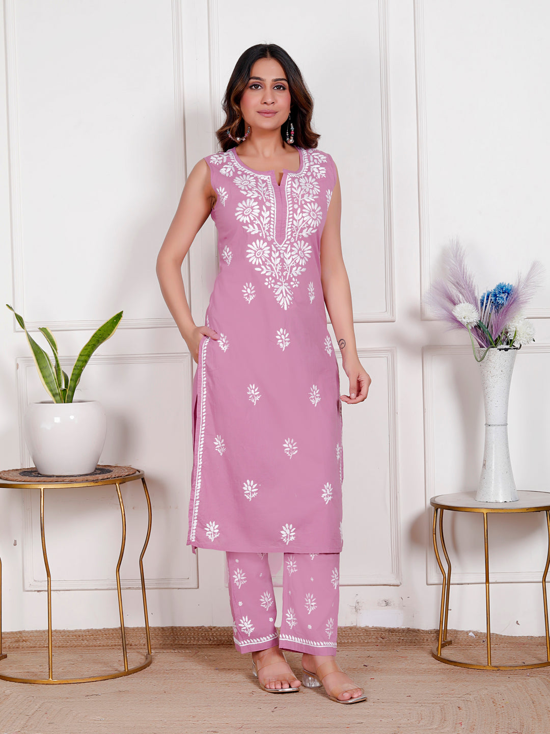 Sakina Cotton Chikankari Co-ord Set