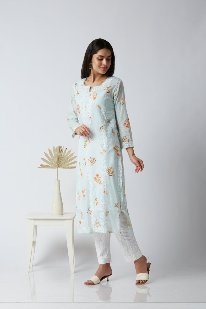 MAHIRA MUL COTTON PRINTED LONG KURTI