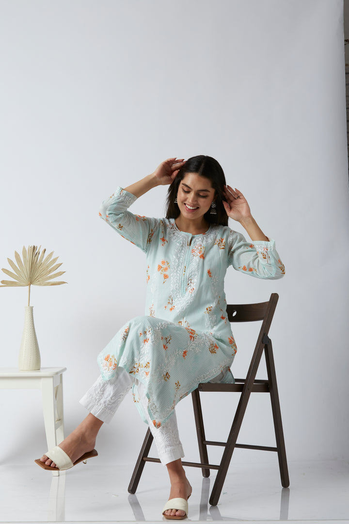 MAHIRA MUL COTTON PRINTED LONG KURTI