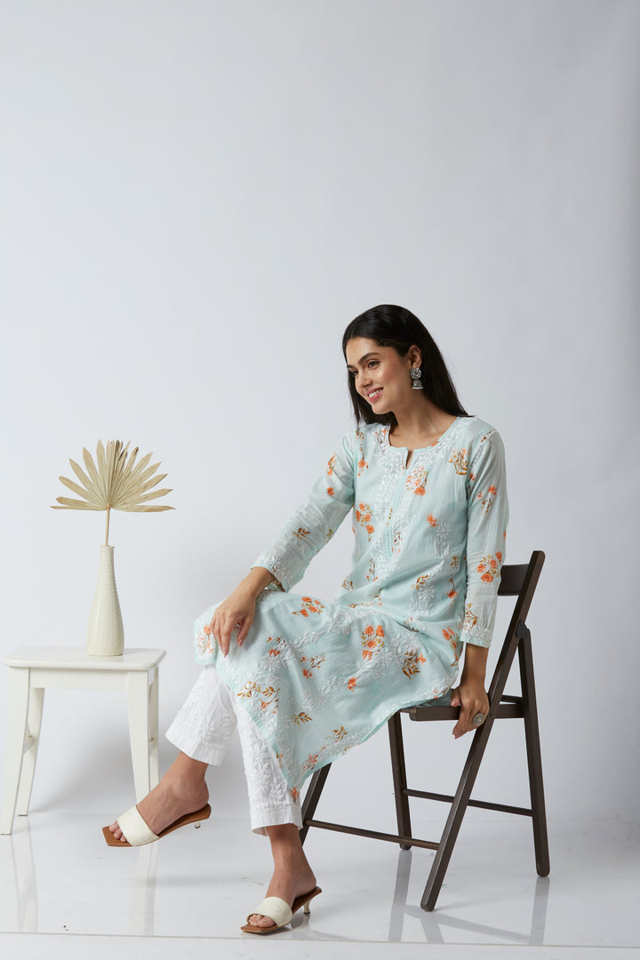 MAHIRA MUL COTTON PRINTED LONG KURTI