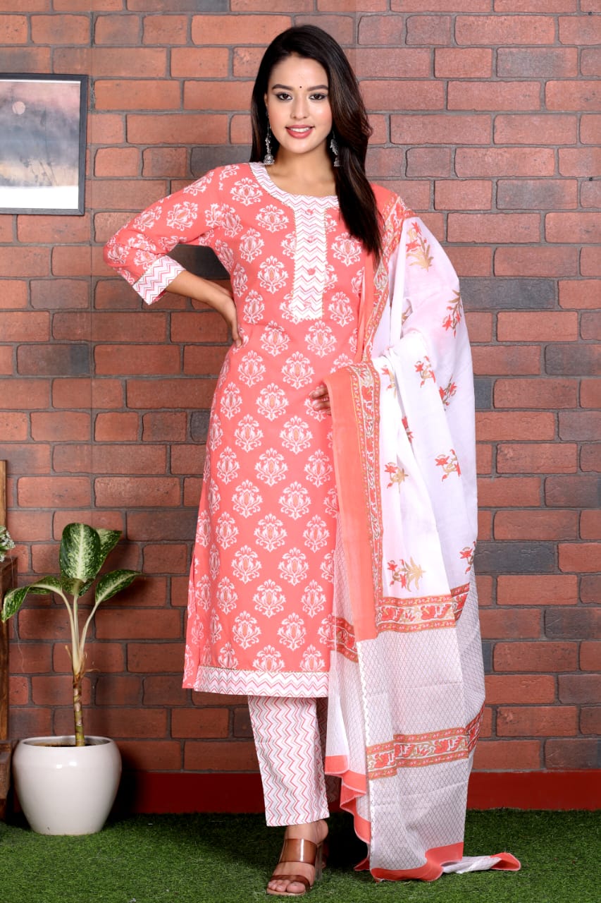 DIVA COTTON PRINTED DUPATTA SET