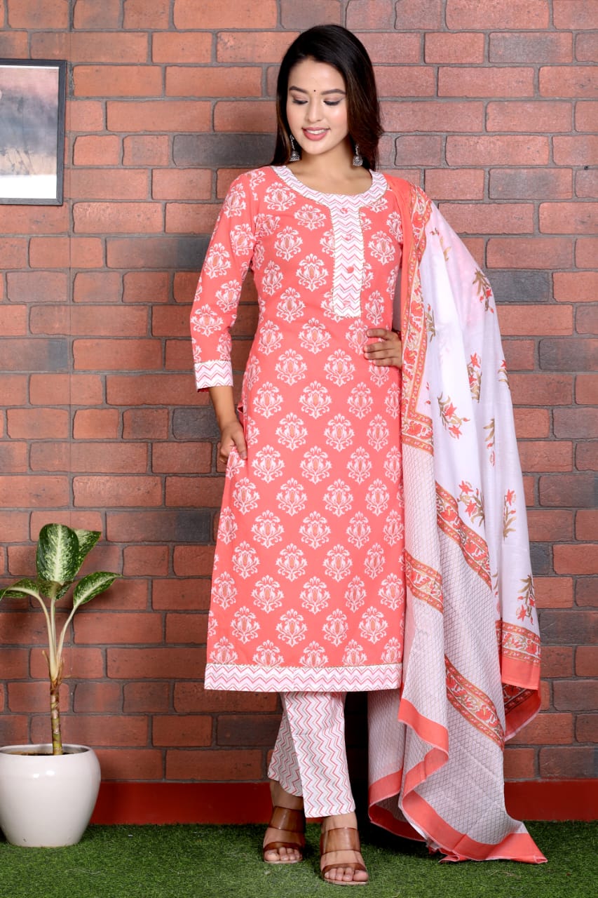 DIVA COTTON PRINTED DUPATTA SET