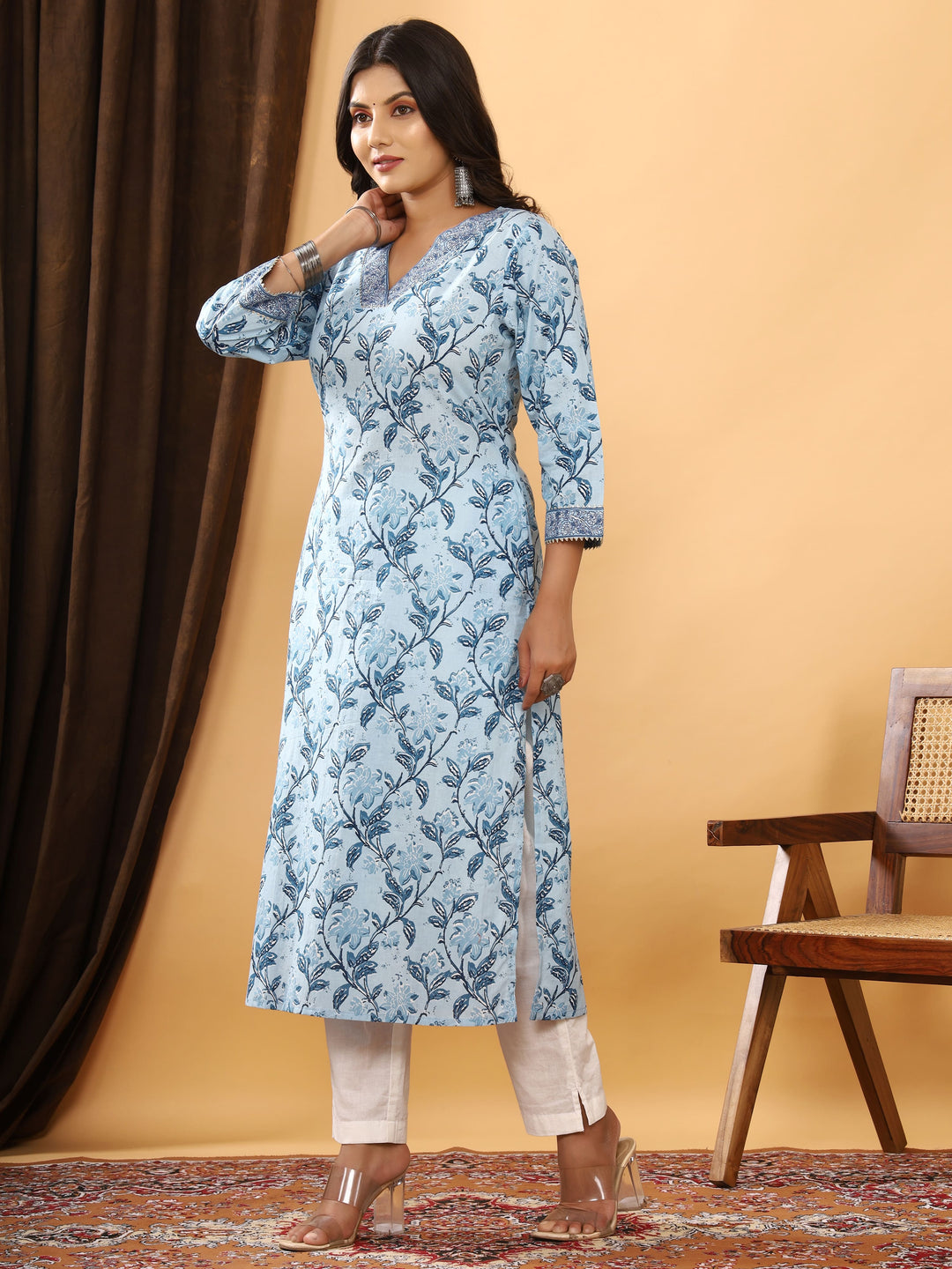 IRA COTTON PRINTED LONG KURTI