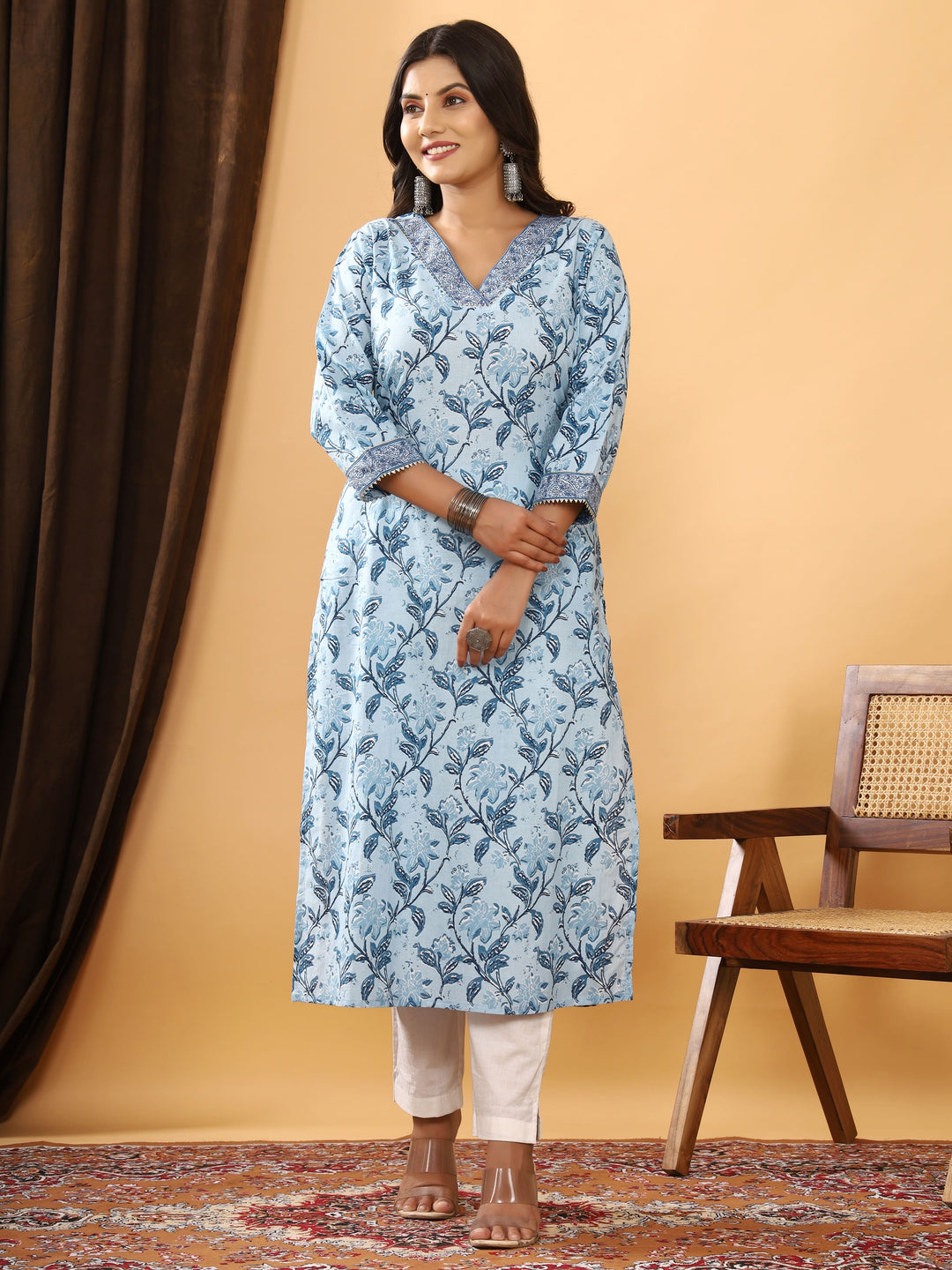 IRA COTTON PRINTED LONG KURTI