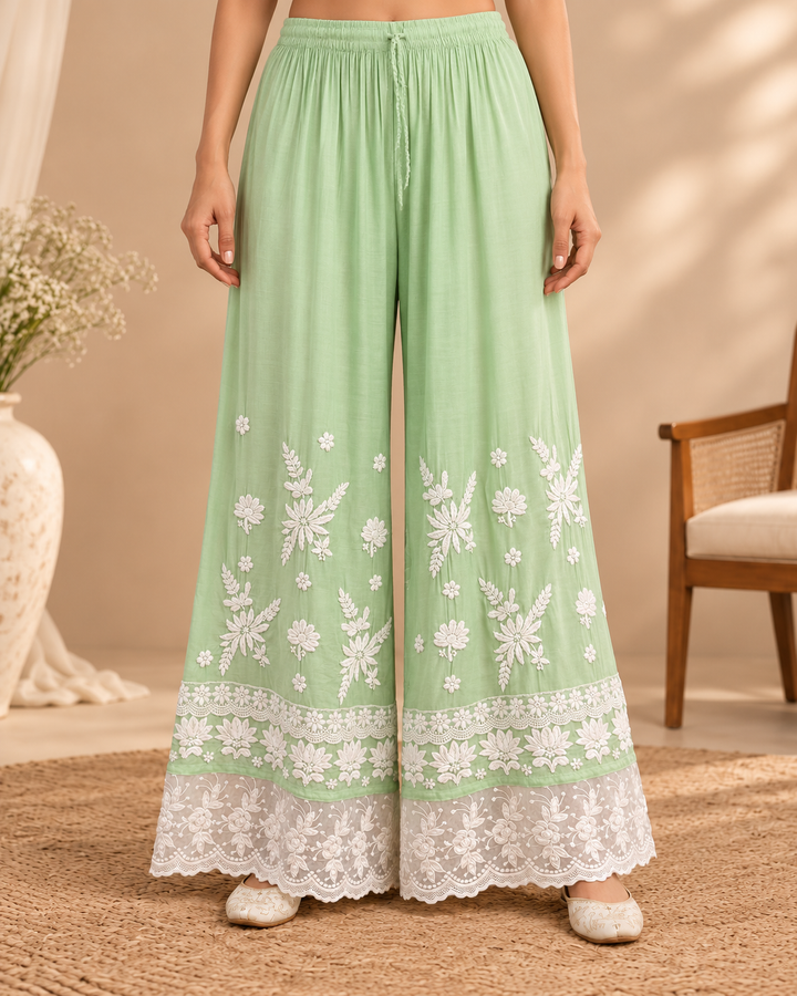 Alisha Muslin Lace Chikankari Dress