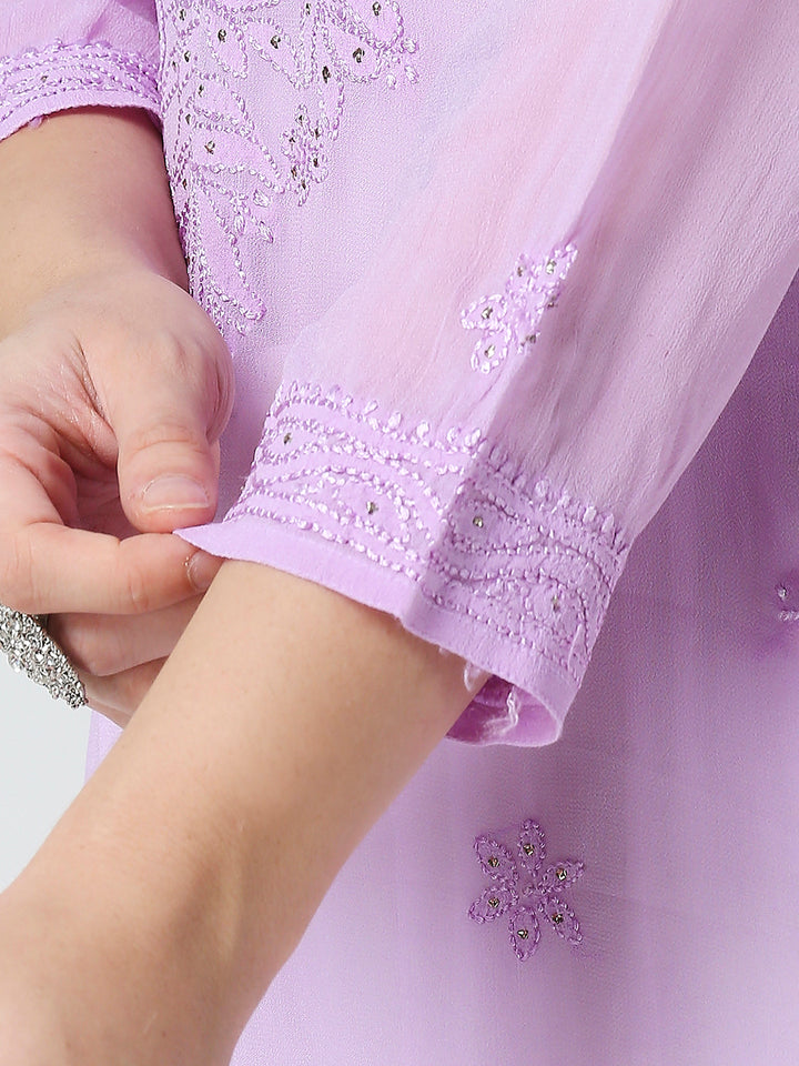 Abla Viscose Chikankari Long Kurti