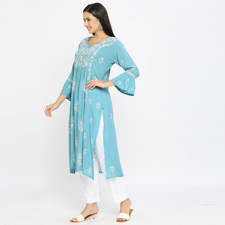 Siya modal chikankari kurti