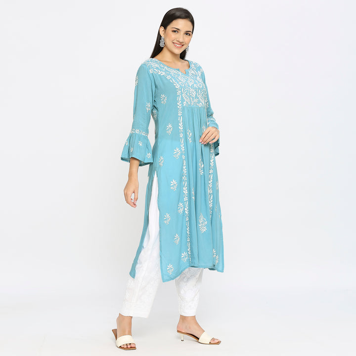 Siya modal chikankari kurti