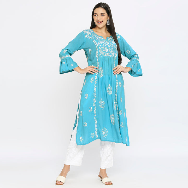 Siya modal chikankari kurti