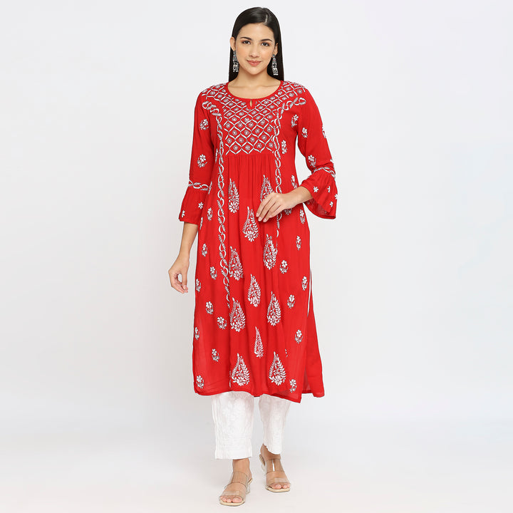 Siya modal chikankari kurti