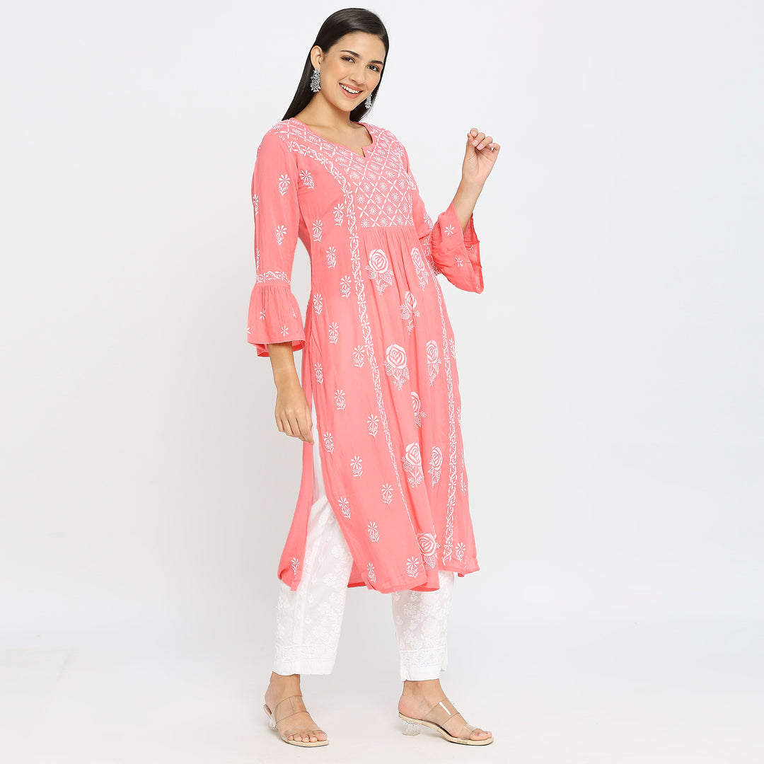 Siya modal chikankari kurti