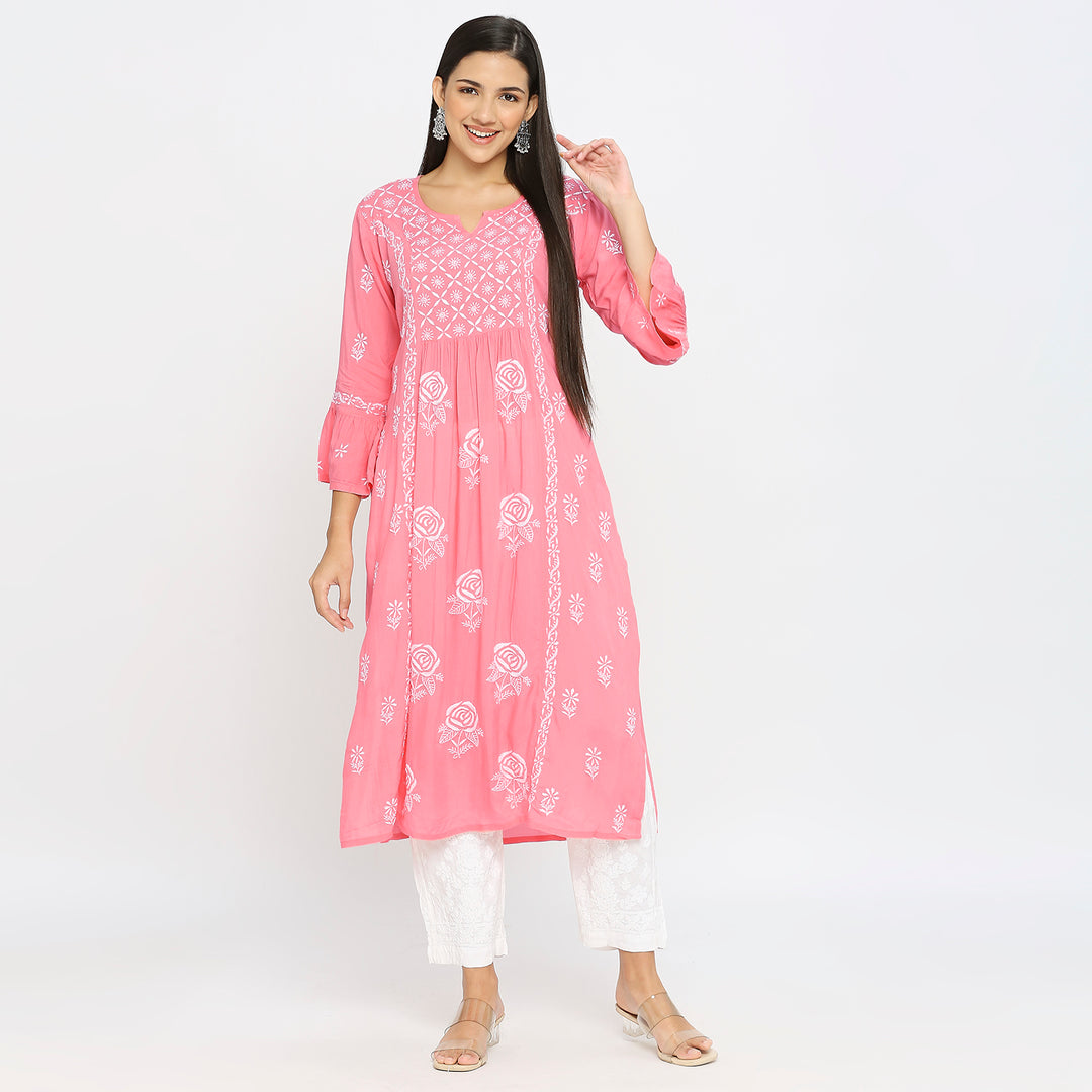 Siya modal chikankari kurti