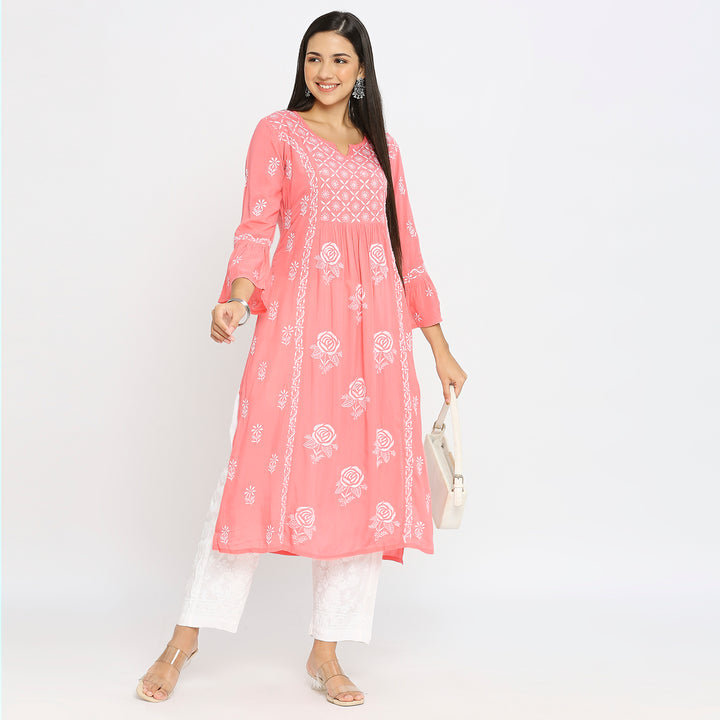 Siya modal chikankari kurti