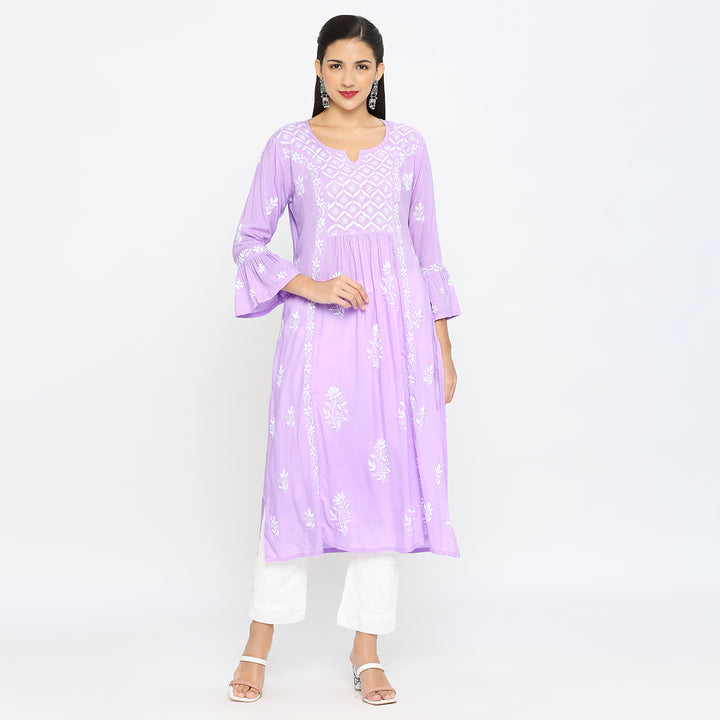 Siya modal chikankari kurti