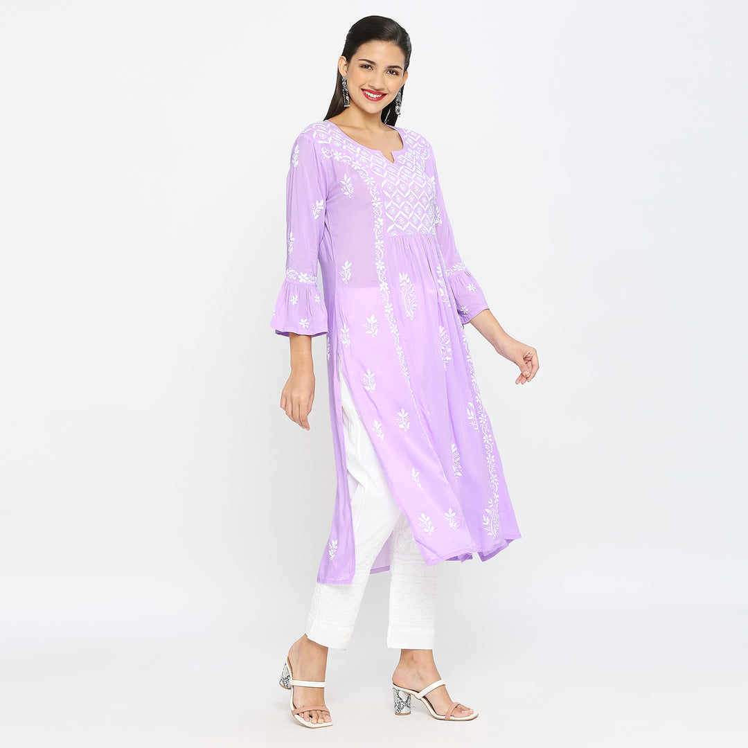 Siya modal chikankari kurti