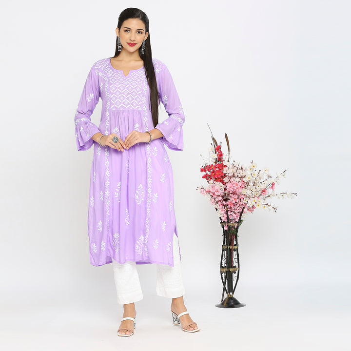 Siya modal chikankari kurti