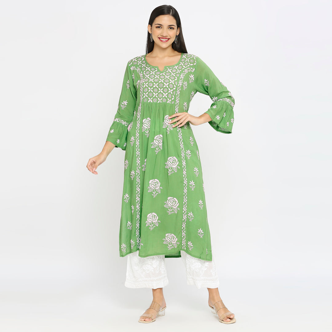 Siya modal chikankari kurti