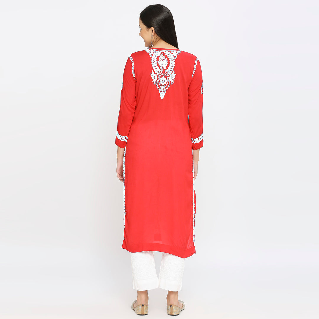 Saira modal Chikankari Long Kurti