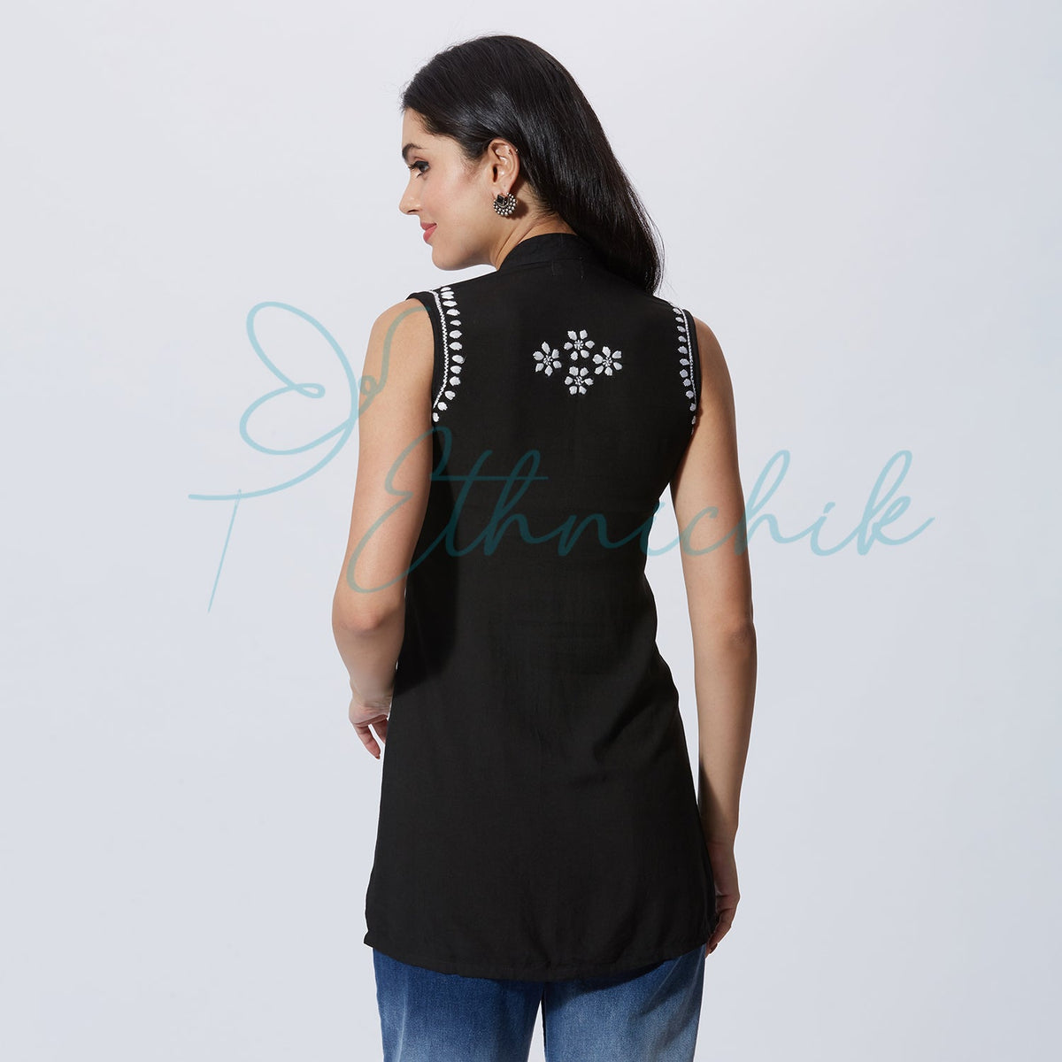 Adella Chikankari Short Top