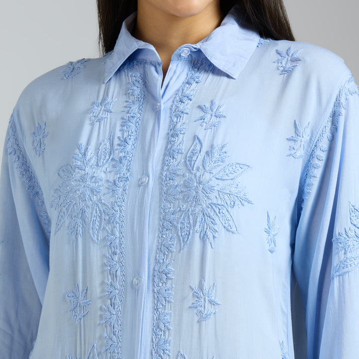 CAROLINA MODAL CHIKANKARI LONG SHIRT