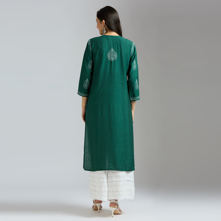 MAHEK CHANDERI CHIKANKARI KURTI