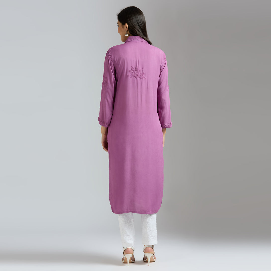 CAROLINA MODAL CHIKANKARI LONG SHIRT